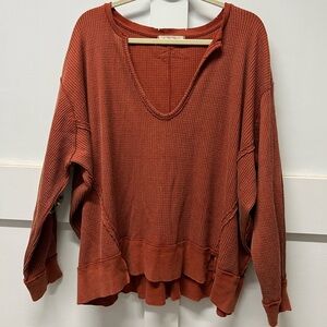 FREE PEOPLE- WE THE FREE RICKY THERMAL SHIRT